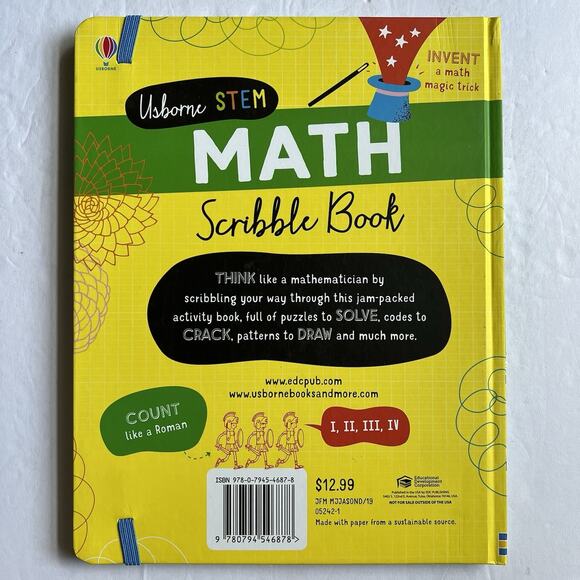 Usborne STEM Math Scribble Book By Alice James Eddie Reynolds Darran Stobbart - Picture 9 of 10